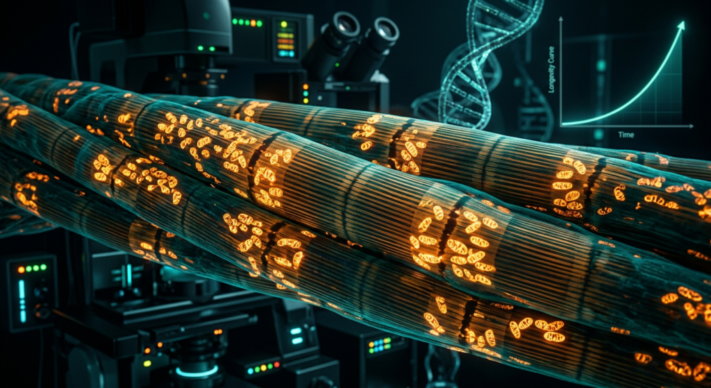 Fibras musculares saludables con mitocondrias activas como base de la longevidad