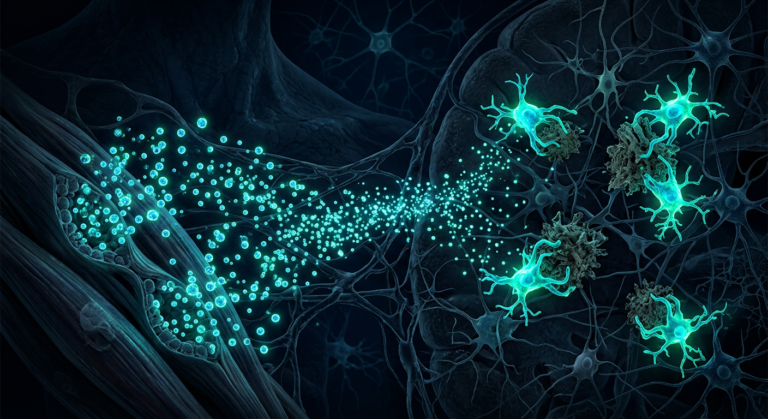 Nadar genera vesículas musculares que limpian el cerebro de placas de Alzheimer