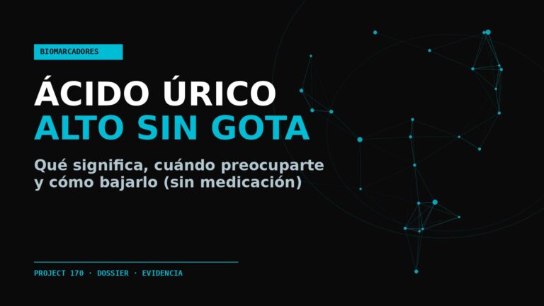 Ácido úrico alto sin gota: qué significa, cuándo preocuparte y cómo bajarlo (sin medicación)