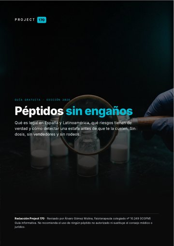 Portada de la guía Péptidos sin engaños